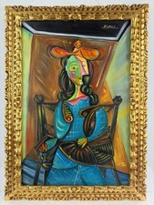 Pablo Picasso (Handmade) Oil On Canvas Painting signed and stamped