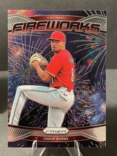 2025 Panini Prizm - Fireworks - Chase Burns #21 (RC) - Reds
