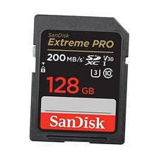  Extreme PRO SDXC UHS-I Memory Card - C10, U3, V30, 4K UHD, 128GB Up to 200MB/s