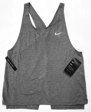 New Nike Dry Women’s Medium Gray Running Tank Top Shirt