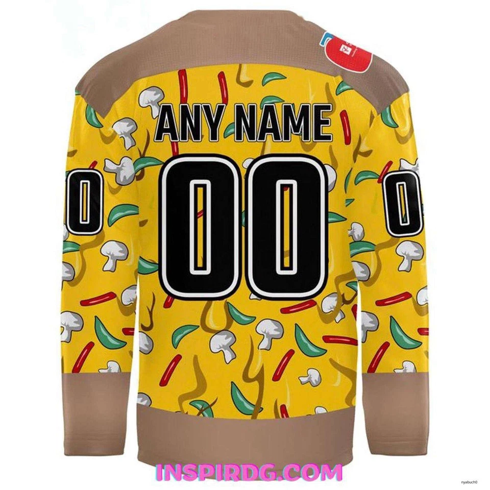 Camiseta de hockey personalizada Windsor Spitfires Pizza City 2025 ropa del equipo de hockey Foto 3 de 4