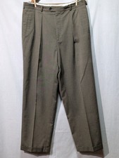 Vintage Chaps Ralph Lauren Men's Trousers (38x32) Brown Dress Pants
