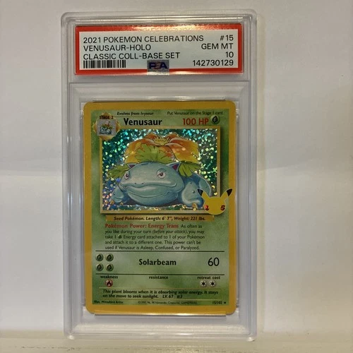 PSA 10 2021 Pokemon Celebrations Venusaur-Holo Classic COLL-Base Set #15 GEM MT