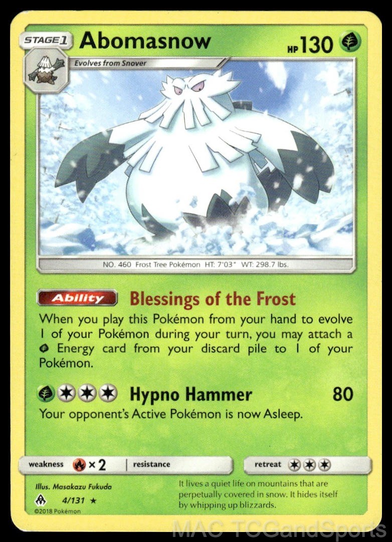 Abomasnow 4/131 Forbidden Light Pokemon TCG LP