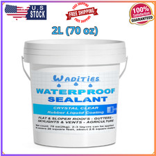 Waterproof Sealant Clear 2L 70Oz Wall Bathroom Roof WaterBased Coating Invisible
