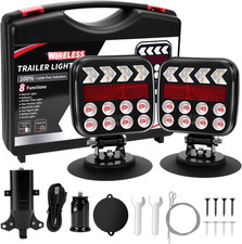 Upgraded Wireless Magnetic Trailer Lights with Turn Signal  Brake Functions