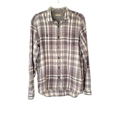 Burberry Brit Nova Check Gray Cream Button Down Shirt size large