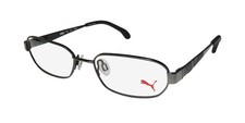 NEW PUMA 15421 GLASSES GR 50-17-135 METAL FULL-RIM GRAY UNISEX RECTANGULAR
