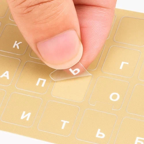 ✅ Russische Tastaturaufkleber Kyrillisch Русские наклейки Transparent PC Laptop