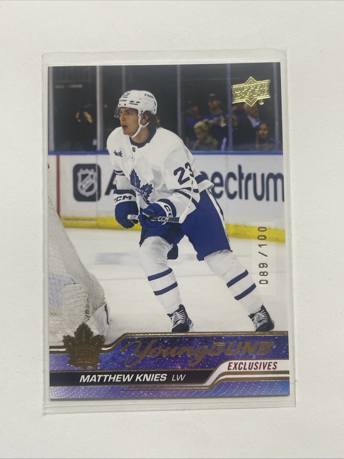 23-24 Upper Deck Young Guns Exclusives Rookie #222 Matthew Knies #’D /100 🤯