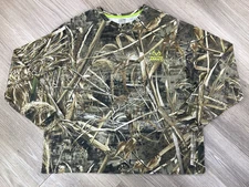 Realtree Max-5 long sleeve camouflage crew neck shirt men's size 3XL green