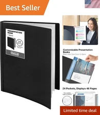 Durable 48-Page Portfolio Binder with Acid-Free Sleeves for Long-term Protection