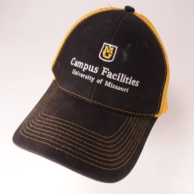 Port Authority Mizzou Campus Facilities Trucker Snapback Hat Black Gold Mens