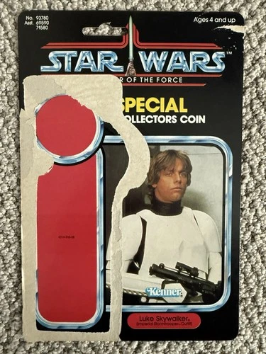 Vintage Star Wars Power Of The Force Luke Skywalker In Stormtrooper Outfit Card