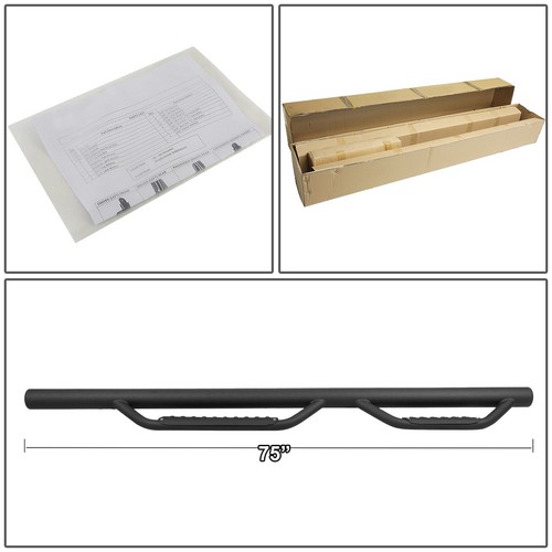 FOR 07-18 JEEP WRANGLER/JK 4DR 3" ROUND TUBING DROP SIDE STEP BAR RUNNING BOARDS - Picture 5 of 6