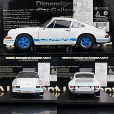 Autoart 1/18 Porsche 911 Carrera RS 2.7 1973 White / Blue Stripes Model Car