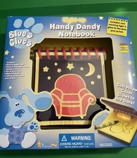 1999 Blues Clues Handy Dandy Notebook  Light Up Crayon Reusable New