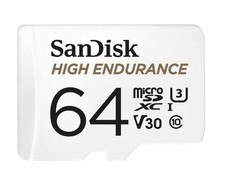 SanDisk High Endurance 64GB microSD 100MB/s 40MB/s 5K hrs 4K UHD C10 U3 V30 -...