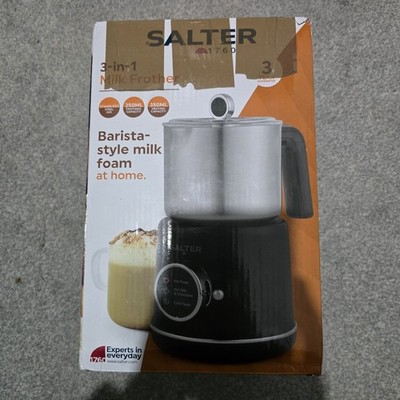 Salter 3-in-1 Milchaufschäumer Barista Style Heiß- oder Kaltschaum 350ml Fassungsvermögen 600W