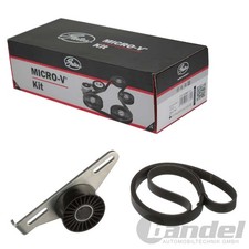 GATES KEILRIPPENRIEMEN-SATZ passend für DACIA LOGAN SANDERO LADA LARGUS NISSAN