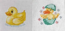 Choice of Easter Ducks completed finished cross stitch. Unframed. Gift