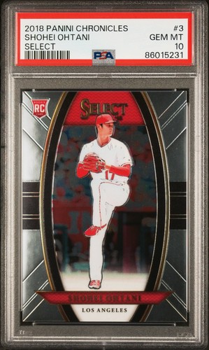 2018 PANINI CHRONICLES SELECT #3 SHOHEI OHTANI ROOKIE RC PSA 10