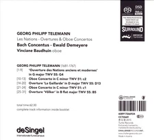 BACH CONCENTUS/EWALD DEMEYERE/VINCIANE BAUDHUIN TELEMANN: LES NATIONS; OVERTURES