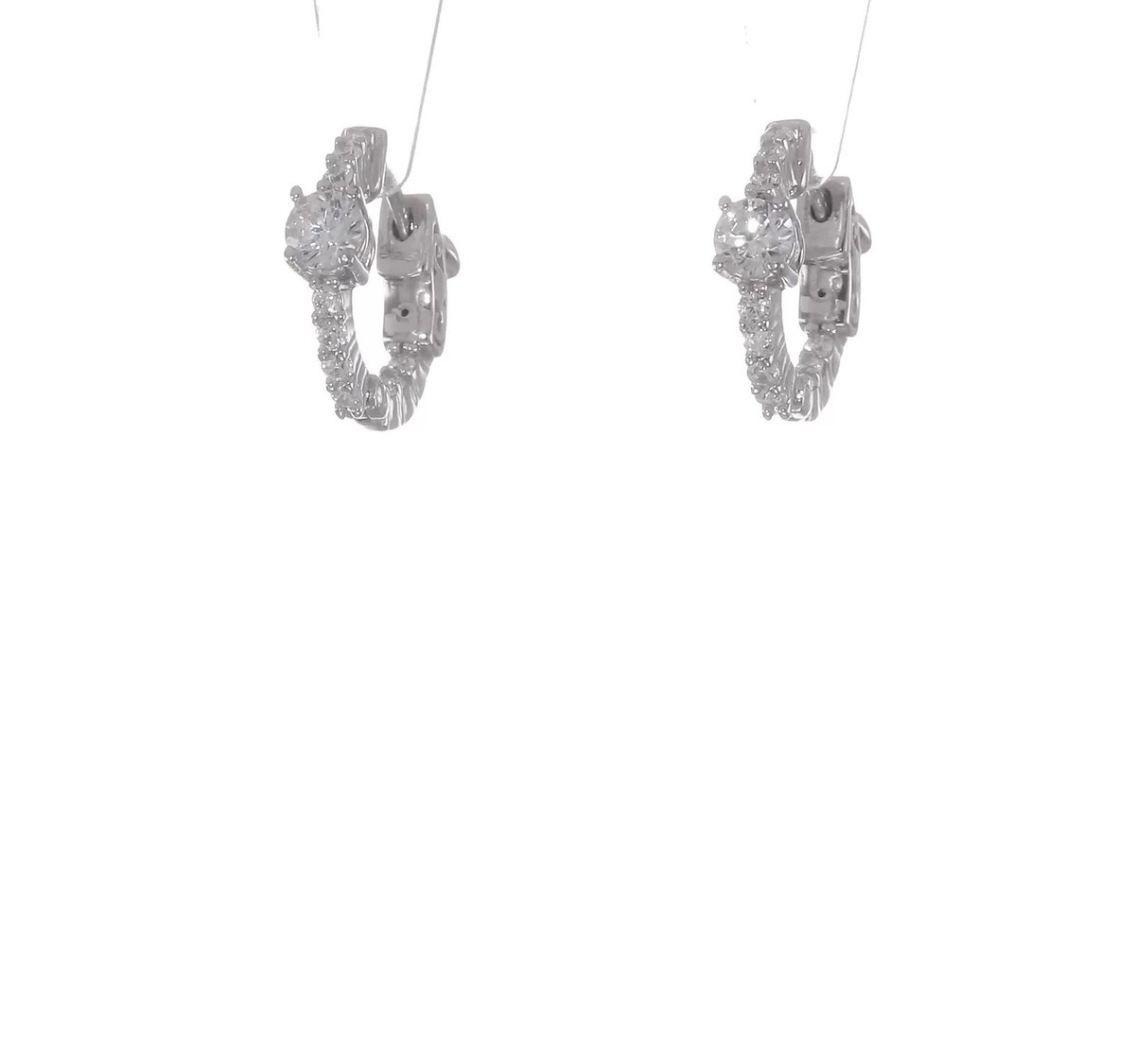 13.5mm Sterling Shimmer 925 Silver 22 Stone CZ In & Out