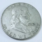 1961-D Franklin Half Dollar 90% Silver - Circulated Coin #7570