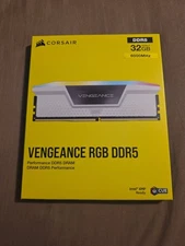 Corsair Vengeance RGB 32GB DDR5-6000 PC RAM Memory (CMH32GX5M2E6000C36W)