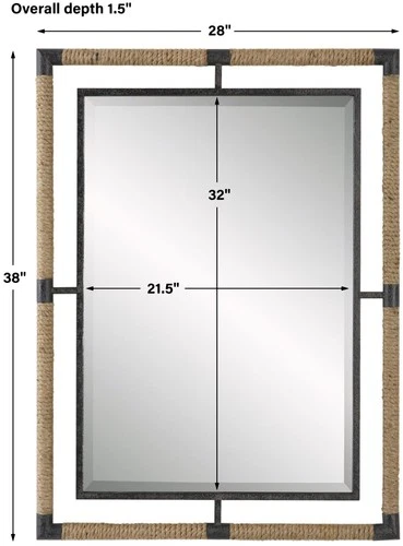 Uttermost 09769 Melville 28" W x 38" H Rectangular Framed - Black - Picture 3 of 7