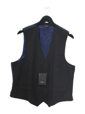 Paul Smith Herren Mantel Brustumfang: 44 in Schwarz Wolle Neu Mit Etikett