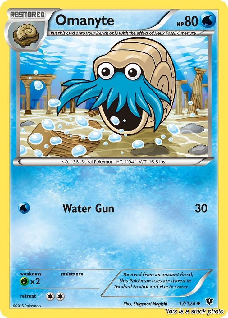 Pokemon Omanyte [FCO - 17/124 LP]