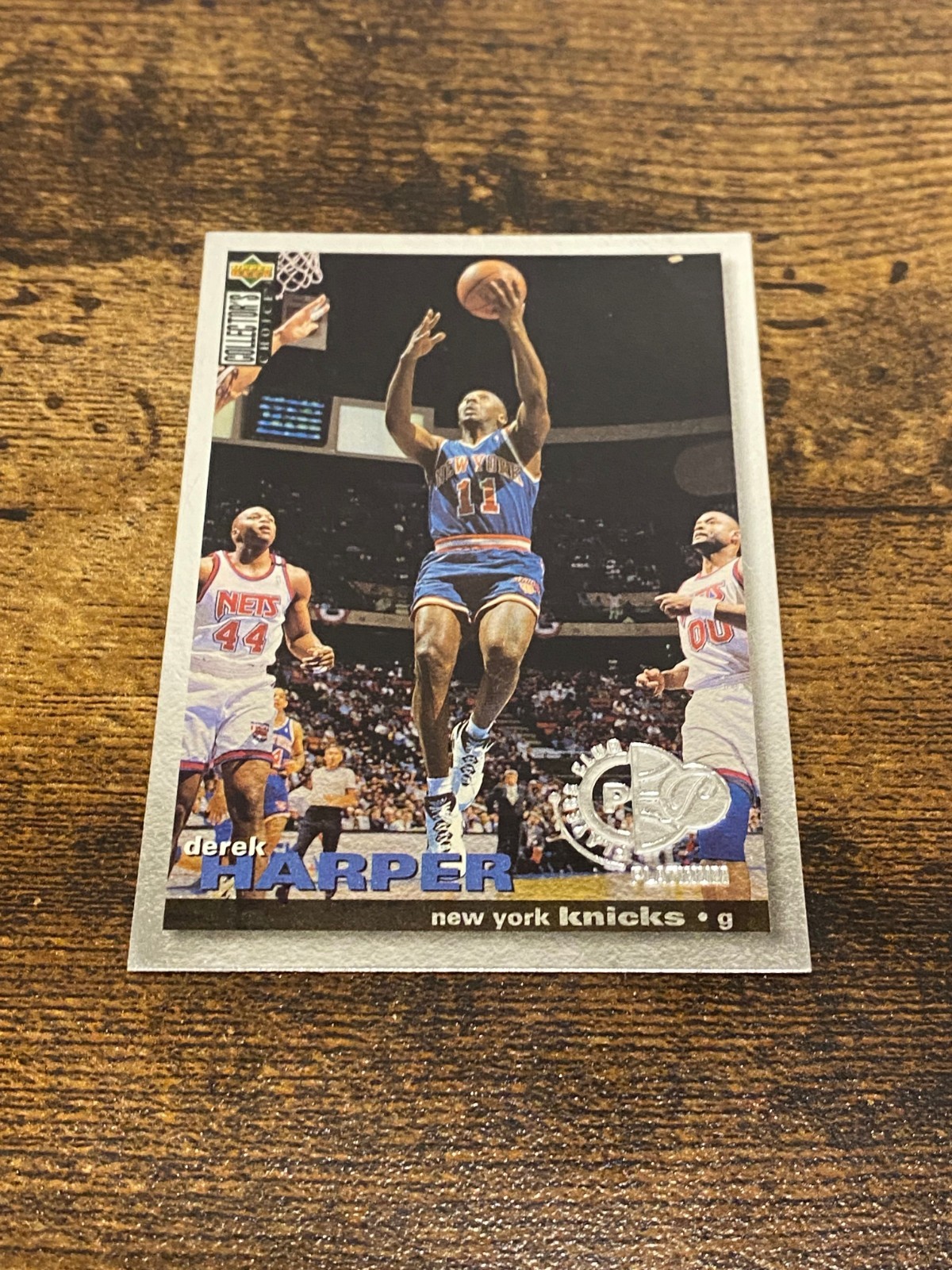 1995 Upper Deck Collector's Choice Platinum Player's Club Derek Harper #14