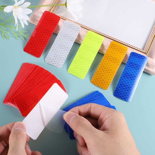50PCS High Visibility Reflective Tape , Waterproof, Nighttime Visibility Decals - Picture 9 of 15