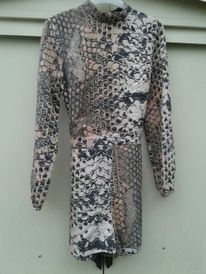 river island snakeskin playsuit
