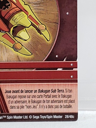 Bakugan Battle Brawlers Ability Card Red Julie's Launcher 28/48c Sub Terra - Picture 5 of 14