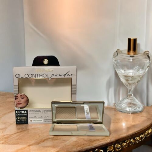 NUOVO! ELLEN TRACY OIL CONTROL POWDER CUSTODIA COMPATTA ULTRA LUNGA DURATA SHEER SUNSET - Foto 2 di 10