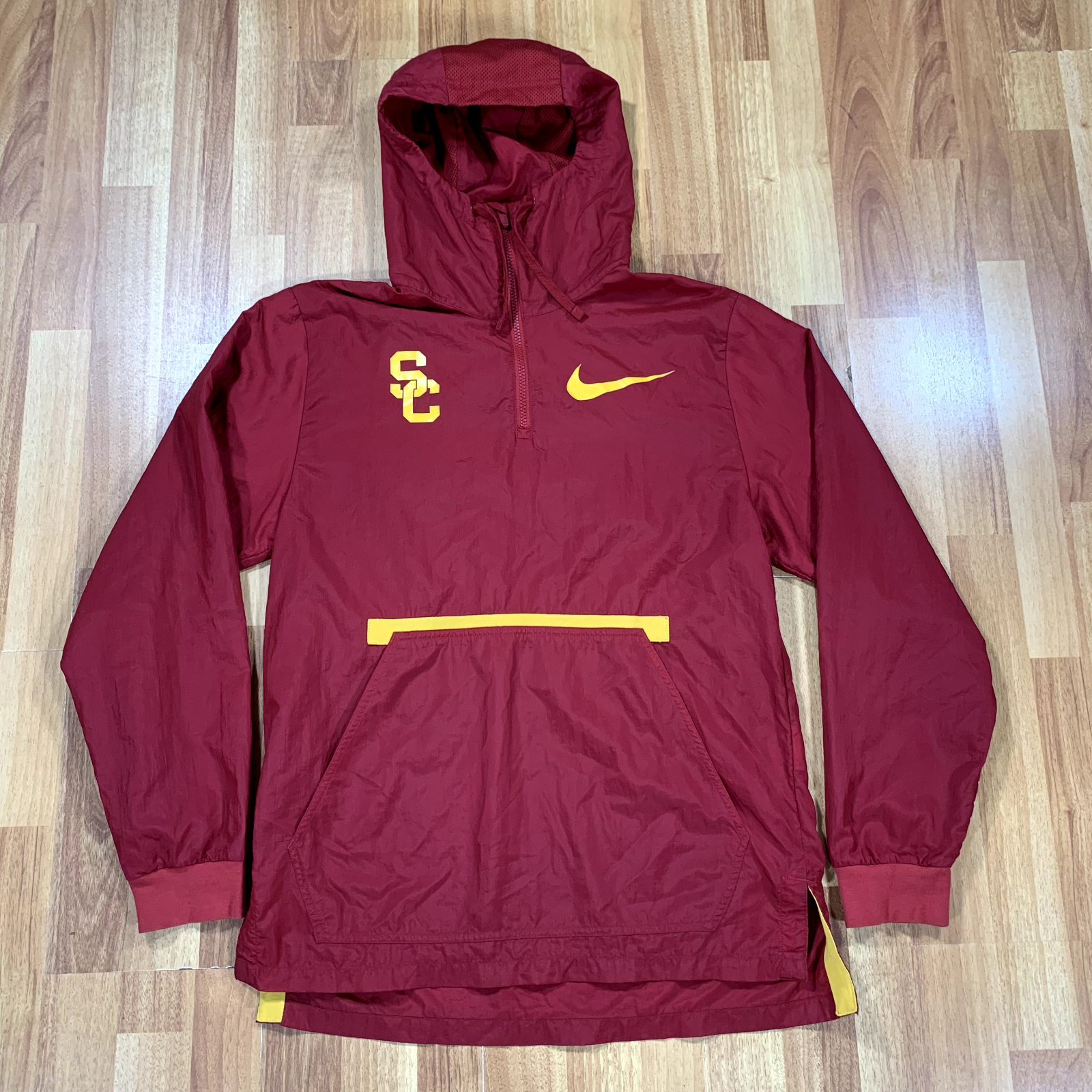 SACAI X NIKE Nike Maglione Uomo Rosso Small S USC Trojan 1 4 Zip Giacca Dri Fit