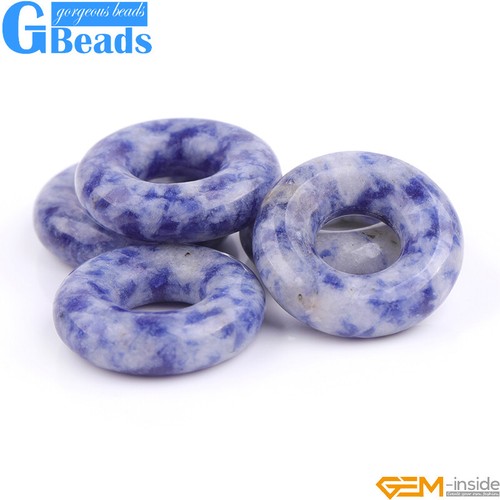 Donuts Chakra Semi Precious Scraping Beads Jewelry Making Beads 15" 3pcs 20mm - Picture 82 of 88