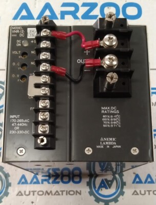 New Nemic Lambda VHR-12-24V 7.5 A Power Supply INPUT 170-265VAC 47-440HZ