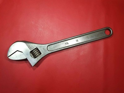 VINTAGE ELORA GROSSER VERSTELLBARER SCHRAUBENSCHLÜSSEL 18'' 1/4 TROPFEN GESCHMIEDETER STAHL W-DEUTSCHLAND