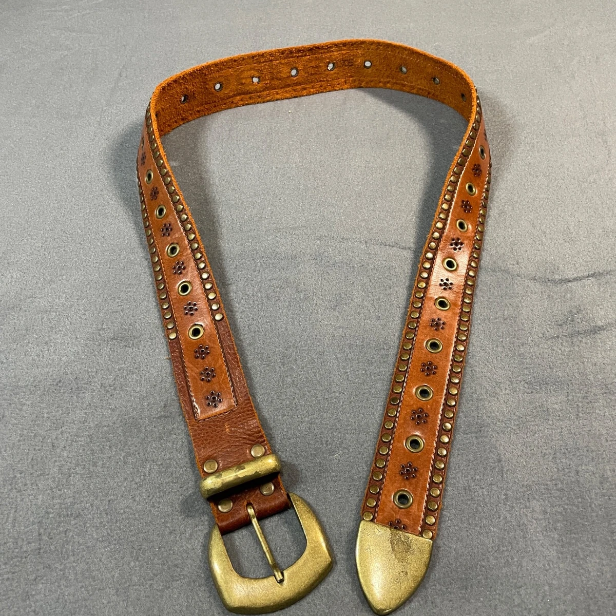 Bebe Y2K Wide Waist Belt Cognac Brown Studded Woven Elastic Corset Belt M/L bebe Stretch Wide Belts for Women for sale | eBay main image 3