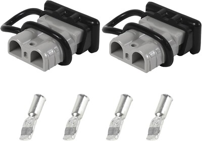 Battery Quick Connect Disconnect 6-12 Gauge Wire Plug Kit, 12-36V DC 50A-2 Pack