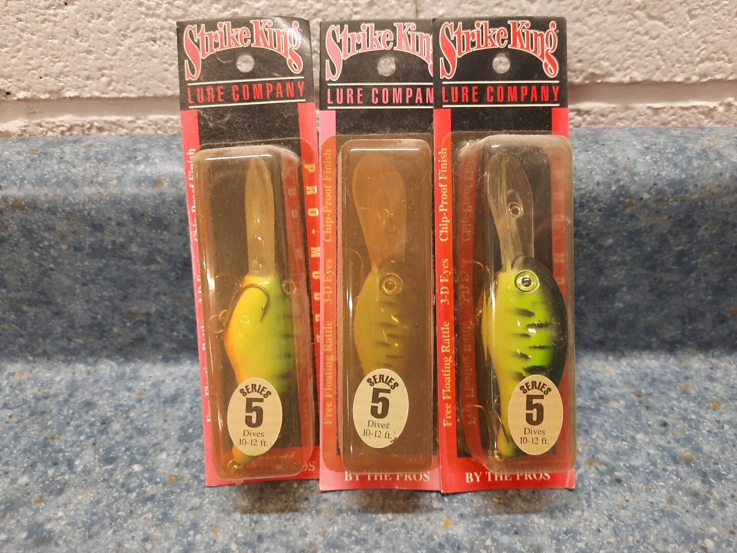 Set of 3 Strike King Series 5 Pro Model Crankbait!  10-12ft HC5 Made In Mexico!  - Image 2