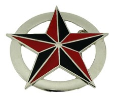 Dressy Multicolor Star Belt Buckle Metal Plain Finished Punk Heavy Rock Unisex