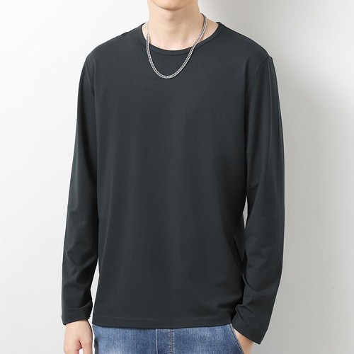 Herren Lose Rundhals Langarm Tops Streetwear Freizeit T-Shirt Pullover T-Shirts - Bild 9 von 40