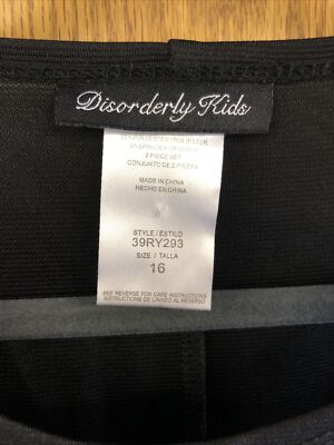 Robe Noire Simple Pour Fille - Taille 16 - Disorderly Kids - Occasion Très Bon état