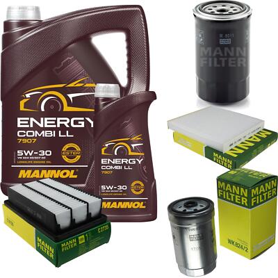 MANN Inspektionspaket 6L MANNOL Energy Combi LL 5W-30 für Hyundai Santa Fé II