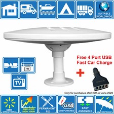 HELIO - MAGNET Digital Omnidirektional TV UKW DAB Antenne für Wohnmobil Boot LKW